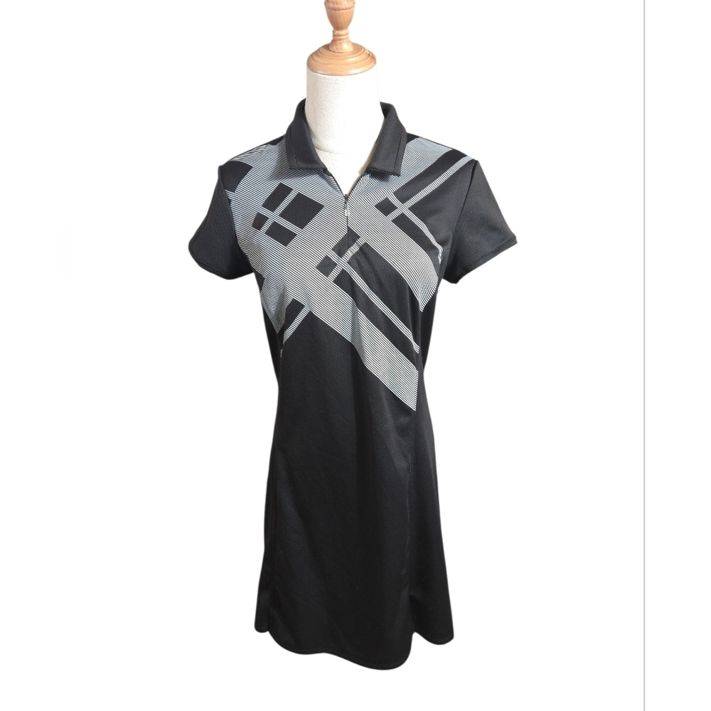 Adidas Black Climalite Golf Athletic Polo Mini Dress